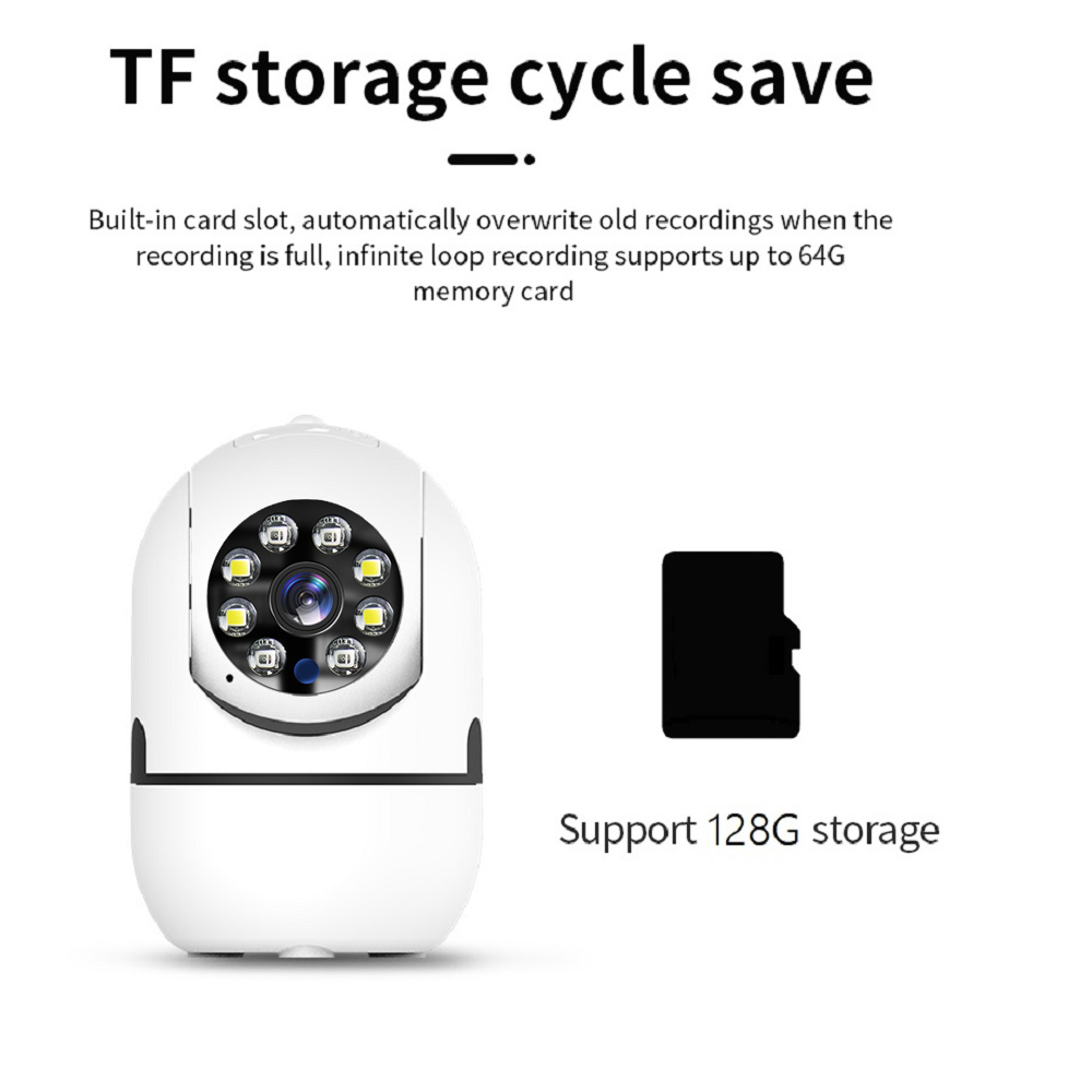 Camera Wireless Jortan Smart Home 1080P, functie Night Vision, detectie miscare, audio bidirectional