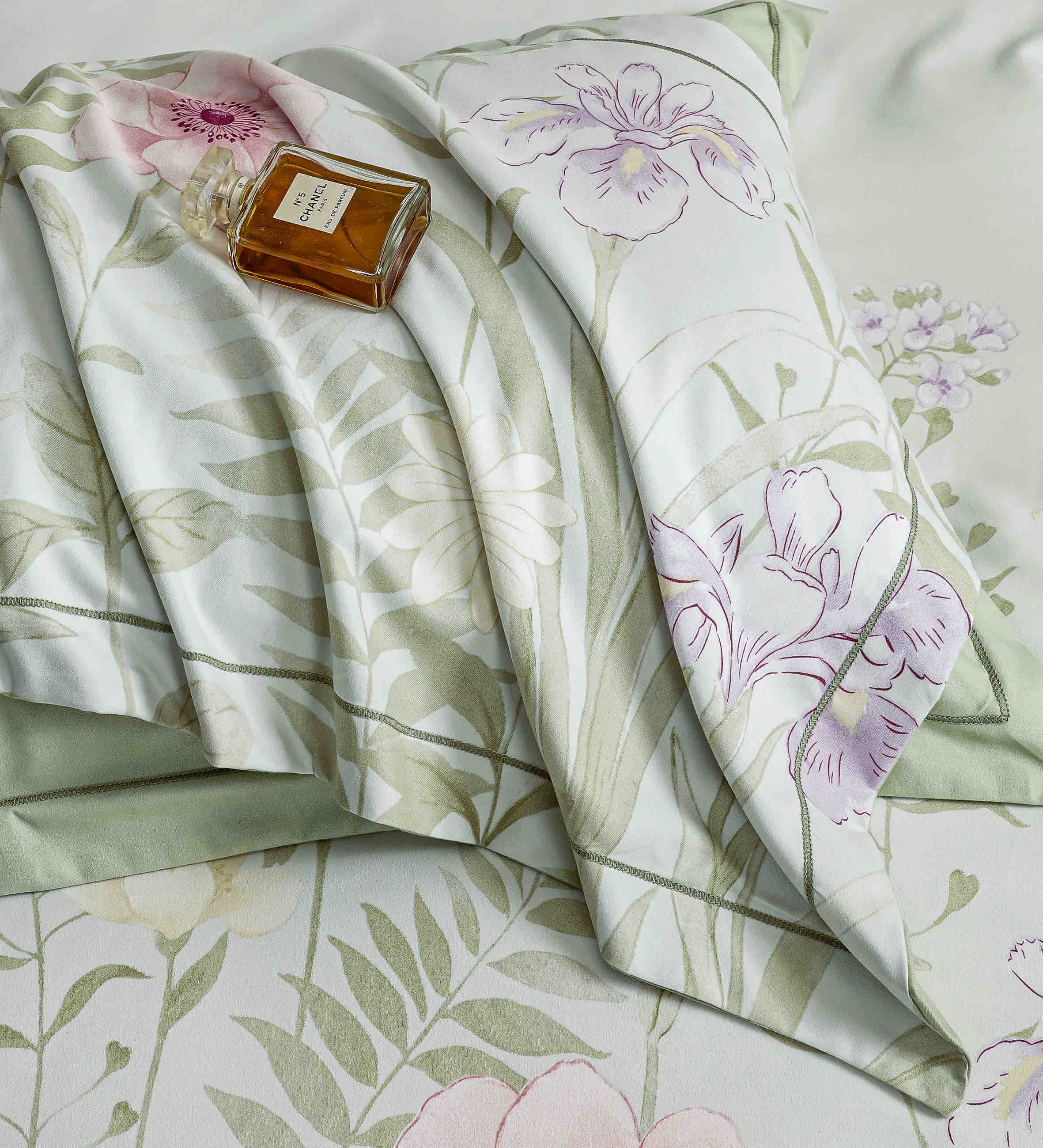 Lenjerie De Lux în Cutie Cadou - Bumbac Finet, 6 Piese, Cearceaf cu Elastic, Model 6