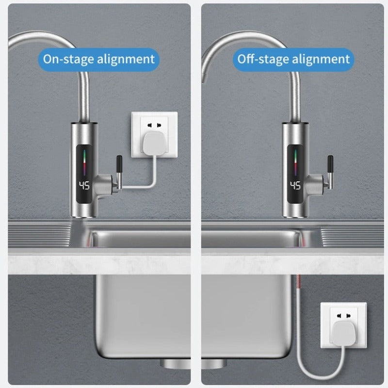 Robinet Electric Instant din Inox, cu Display LED și Rotire 360 Grade, 3000W