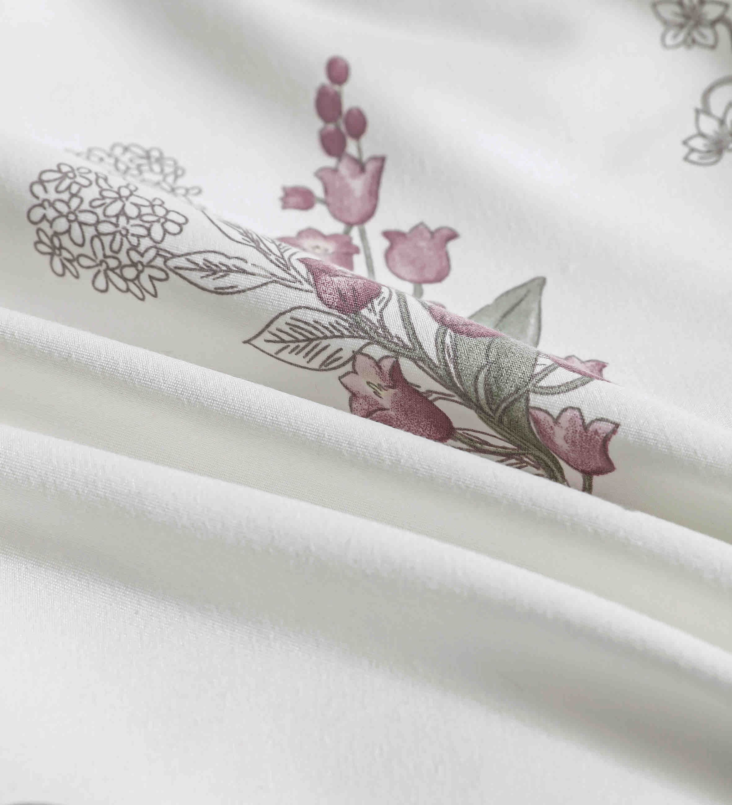 Lenjerie De Lux în Cutie Cadou - Bumbac Finet, 6 Piese, Cearceaf cu Elastic, Model 5