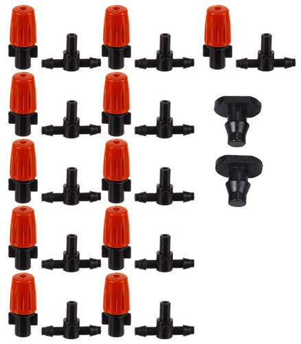 Sistem de Irigare cu Furtun Distribuitor și Duze Reglabile pentru Grădină, Seră, Patio și Gazon