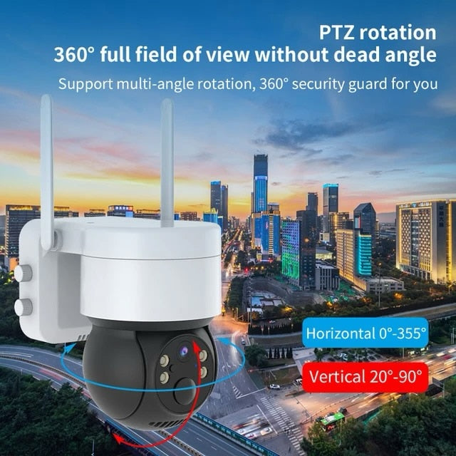 Camera de Supraveghere Solară Jortan, WIFI, Outdoor/Indoor, 1080P Full HD - Siguranță Continuă cu Viziune Nocturnă Color și Alarmă Inteligentă