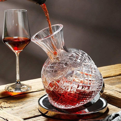 Decantor de Vin Rotativ de Lux - Set Elegant pentru Iubitorii de Vin