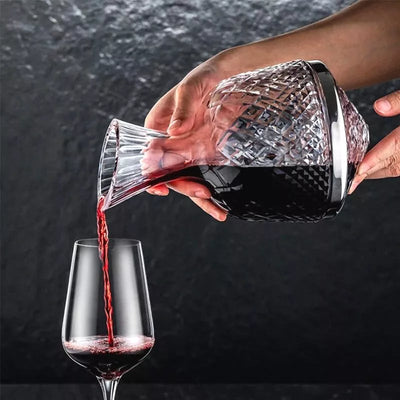 Decantor de Vin Rotativ de Lux - Set Elegant pentru Iubitorii de Vin