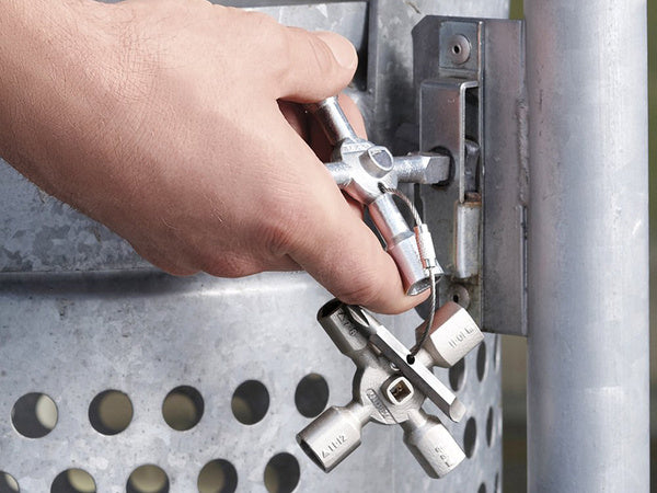 Cheie universală pentru dulapuri, 10 în 1