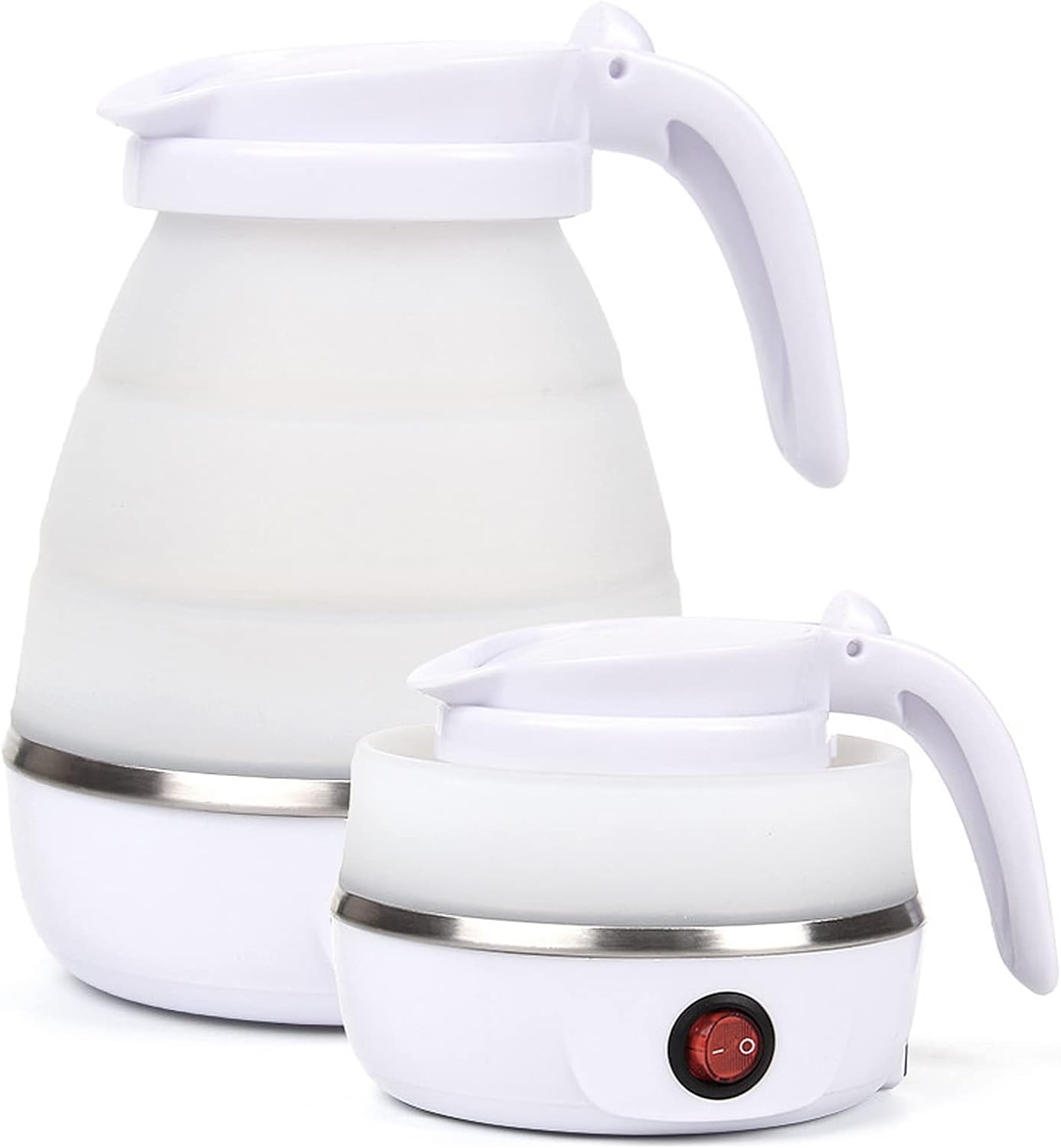 Fierbător Electric Pliabil, Silicon/Inox, 600W, 0.6L, culoare aleatorie