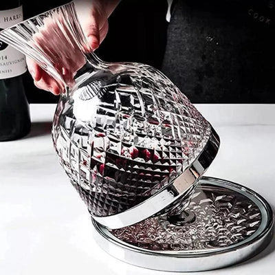 Decantor de Vin Rotativ de Lux - Set Elegant pentru Iubitorii de Vin