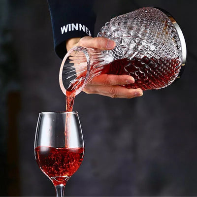 Decantor de Vin Rotativ de Lux - Set Elegant pentru Iubitorii de Vin