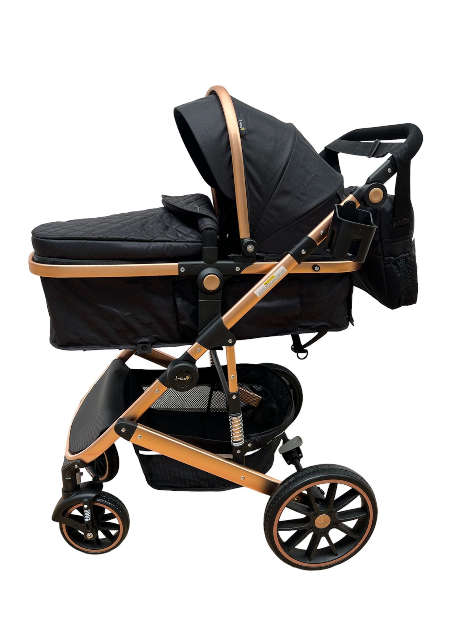 Carucior T4 3-in-1 cu Suspensii și Transformabil Landou-Sport