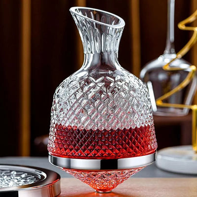 Decantor de Vin Rotativ de Lux - Set Elegant pentru Iubitorii de Vin