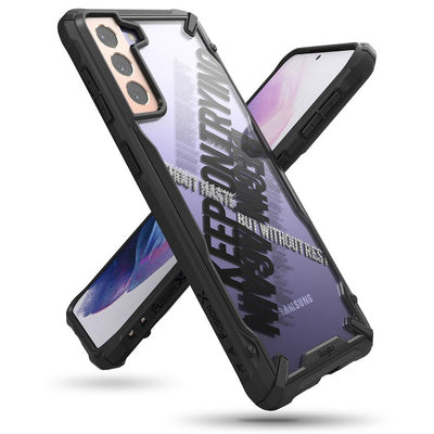 Husa Ringke Fusion X pentru Samsung Galaxy S21+ 5G (S21 Plus 5G) - Negru (Cross)