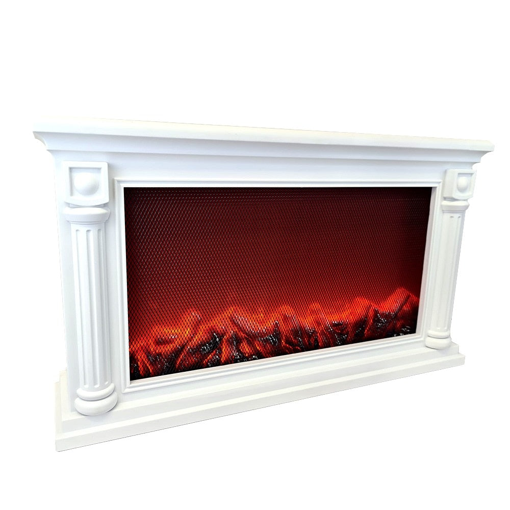 Semineu Artificial GGICO - 63.5cm x 36.4cm x 13cm - Lumină cu Simulare Flăcări pentru Decorațiuni