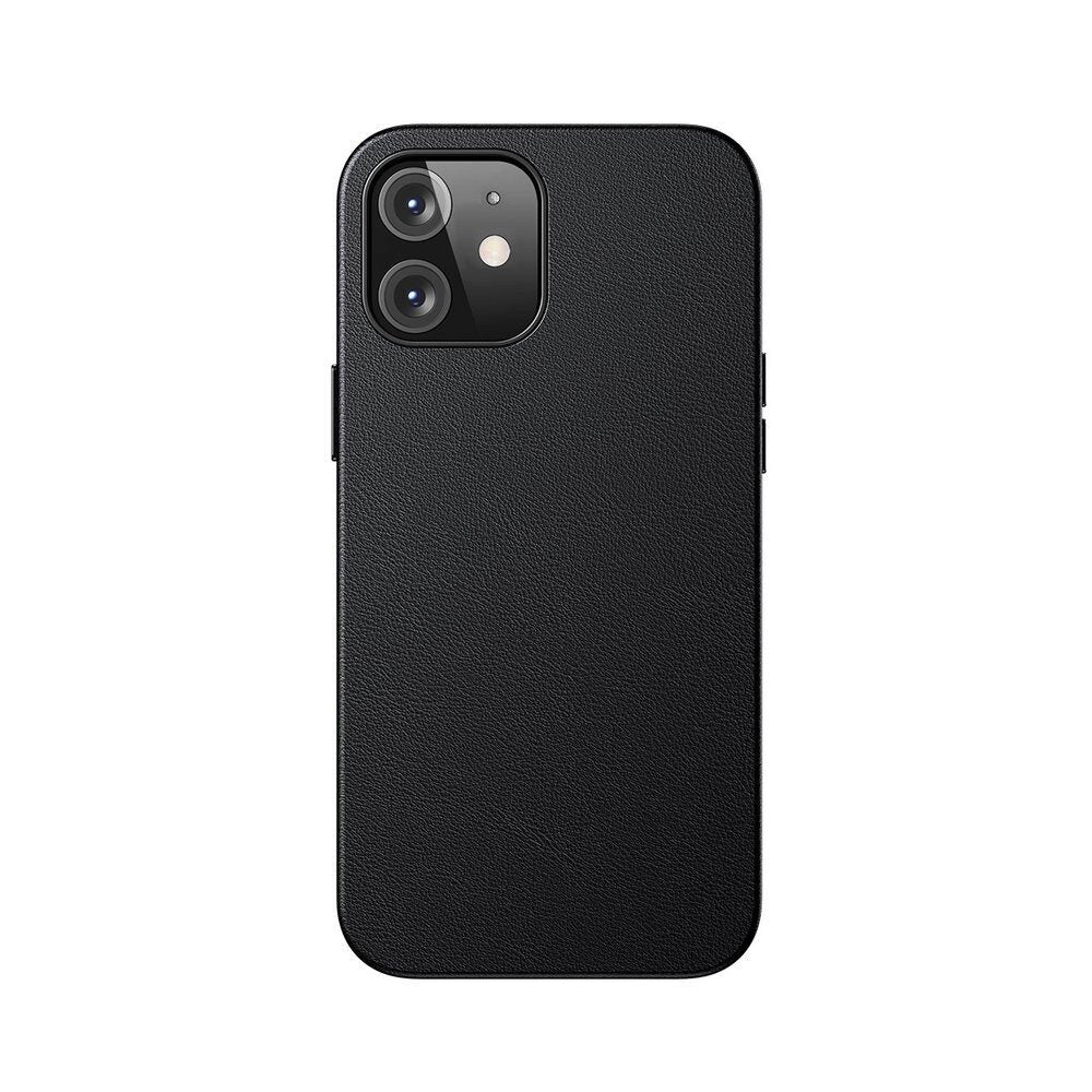 Husa din Piele Eco Baseus Magnetic pentru iPhone 12 Mini 5.4" - Negru