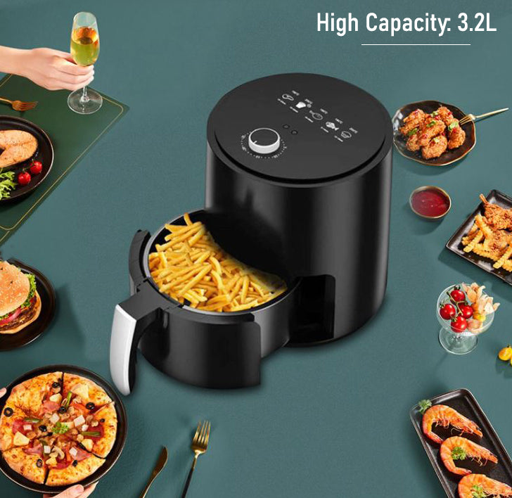 Friteuza cu aer cald SonyMax, 5L + CADOU - Set de 50 de hârtii de copt pentru AirFryer