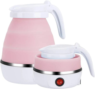 Fierbător Electric Pliabil, Silicon/Inox, 600W, 0.6L, culoare aleatorie