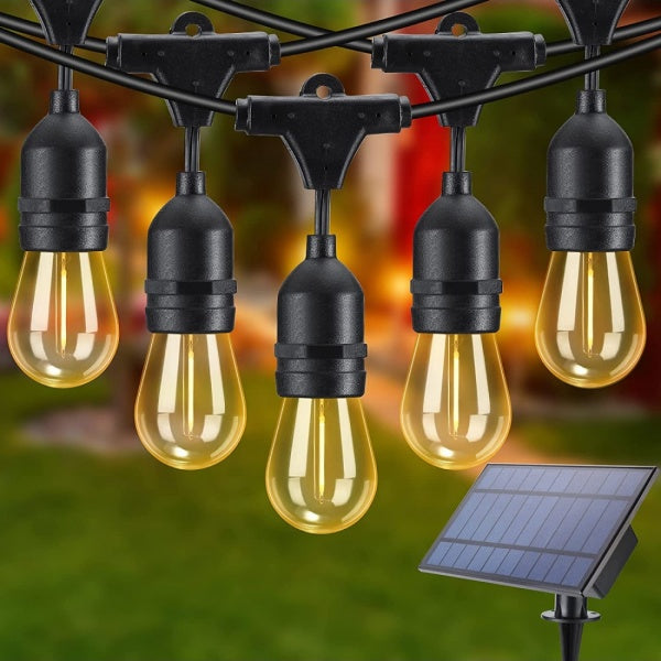 Ghirlandă cu Încărcare Solară – 25 Metri, 25 Becuri, Fir Subțire, Interconectabilă, cu telecomanda