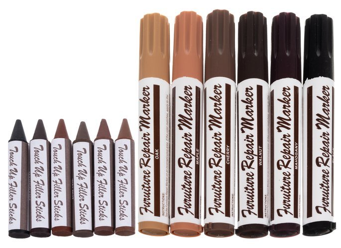 Set de Reparații Mobilier - 6 Markere - KIT PENTRU REPARAREA MOBILIERULUI ȘI A PANOURILOR