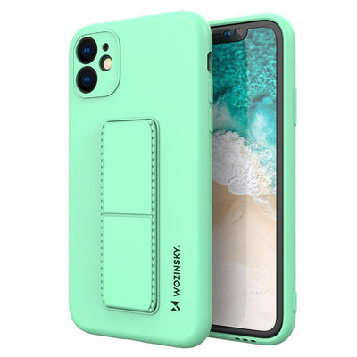 Husă Wozinsky Kickstand din Silicon pentru iPhone 12 Pro, Culoare Mint