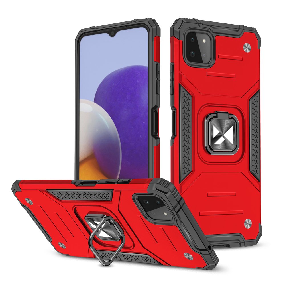 Husă Premium Ring Armor Wozinsky pentru Samsung Galaxy A22 5G, Roșu
