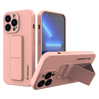 Husă Wozinsky Kickstand din Silicon cu Suport pentru iPhone 13, Roz