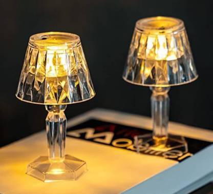 Lampă model Cristal cu Baterie RGB, 12cm x 6.5cm