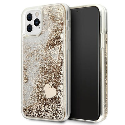 Husă Guess Glitter Charms pentru iPhone 11 Pro, Auriu