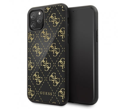 Husa Guess 4G Double Layer Glitter pentru Apple iPhone 11 Pro, Neagră