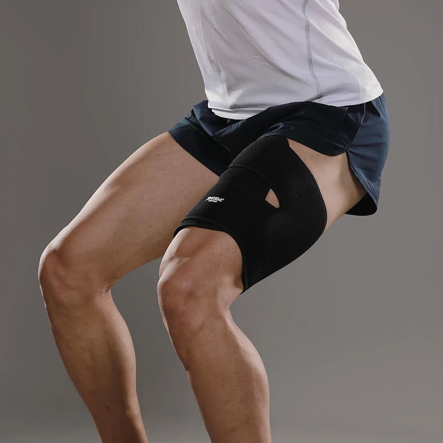Orteza pentru Coapsă - Suport de Compresie din Neopren, Mânecă Reglabilă pentru Compresie la Nivelul Coapsei Superioare pentru Susținerea Cvadricepsului și Hamstring-ului