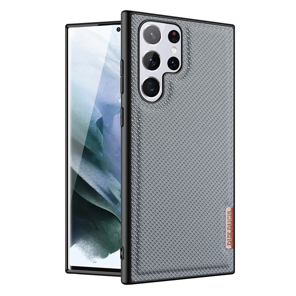 Husă de protecție DuxDucis Fino pentru Samsung Galaxy S22 Ultra - Albastră