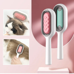 Perie de Pieptănare din Silicon 3-în-1 pentru Câini, Pisici și Alte Animale de Companie