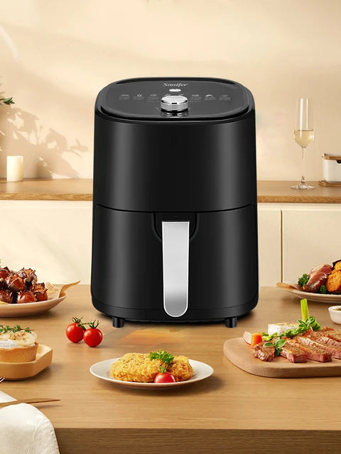 Friteuza cu aer cald SonyMax, 5L + CADOU - Set de 50 de hârtii de copt pentru AirFryer