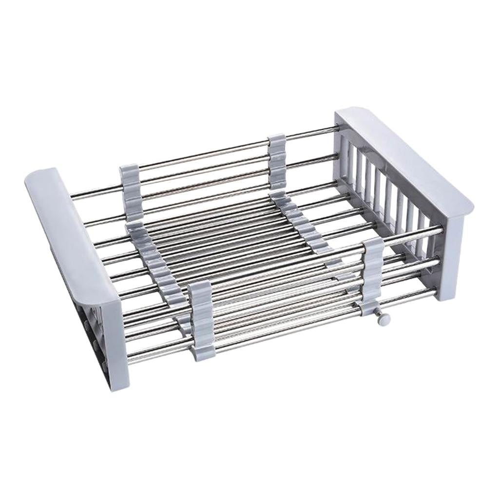 Suport de scurgere extensibil pentru vase peste chiuveta, organizator pe blat