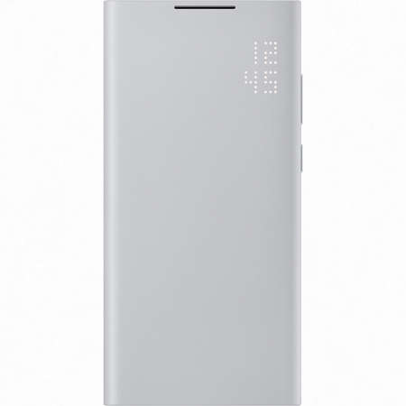 Husa Samsung Smart LED View Cover pentru Galaxy S22 Ultra - Gri Deschis