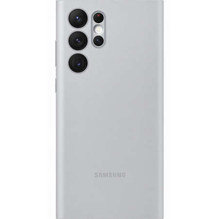 Husa Samsung Smart LED View Cover pentru Galaxy S22 Ultra - Gri Deschis
