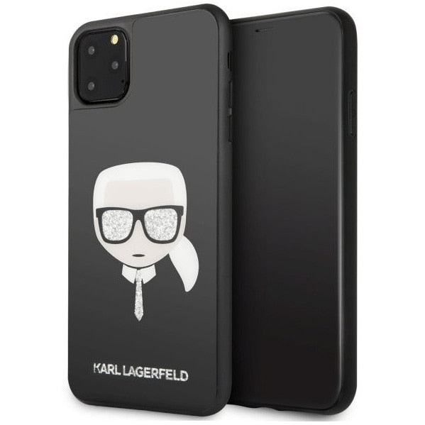 Husă de Protecție Karl Lagerfeld Iconic Glitter pentru iPhone 11 Pro, Negru