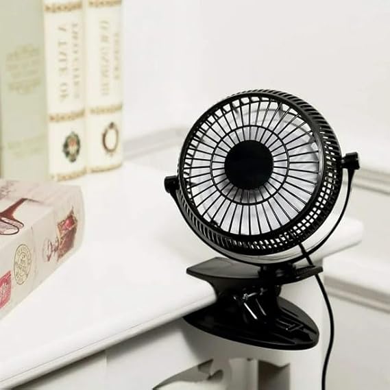 Mini Ventilator USB cu Acumulator și Clips, 3 Viteze, 18cm