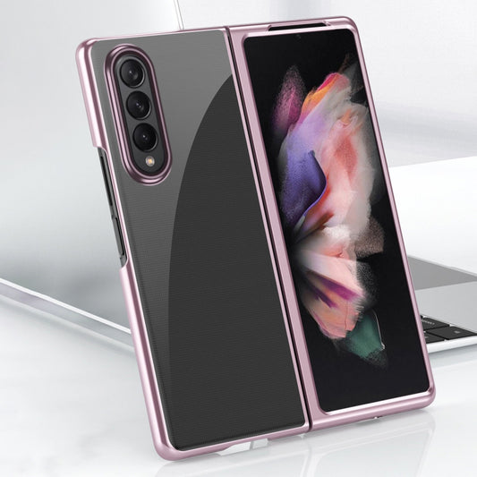 Husă Plating Case cu Cadru Electroplacat pentru Samsung Galaxy Z Fold 3 - Roz