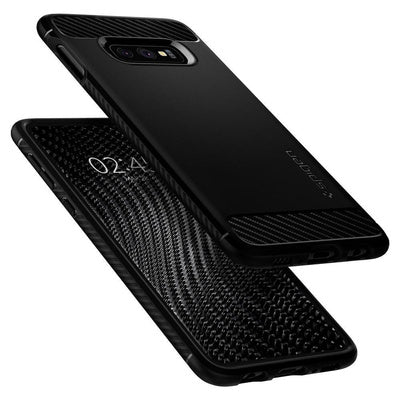Husă Spigen Rugged Armor pentru Samsung Galaxy S10e - negru mat