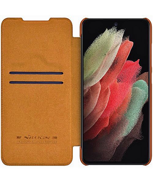 Husa din piele ecologica Nillkin Qin Case pentru Samsung Galaxy S21 FE