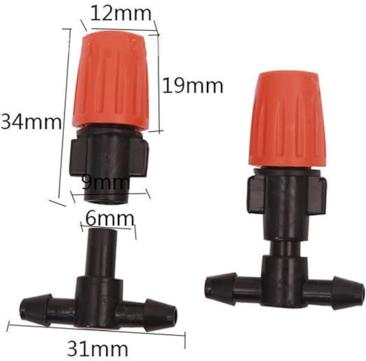 Sistem de Irigare cu Furtun Distribuitor și Duze Reglabile pentru Grădină, Seră, Patio și Gazon