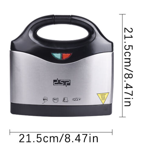 Sandwich Maker Multifuncțional, cu Termostat și Sistem de Siguranță