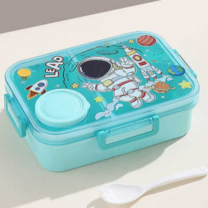 Cutie Bento Box pentru Copii – 1200ml, 3 Compartimente + Recipient Sos 80ml