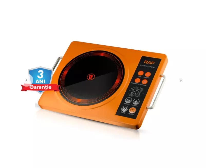 Plită Electrică RAF 8046O cu Control Tactil, Plită de Gătit cu Încălzire Radiantă Infraroșu, 3500W
