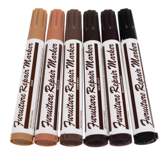 Set de Reparații Mobilier - 6 Markere - KIT PENTRU REPARAREA MOBILIERULUI ȘI A PANOURILOR