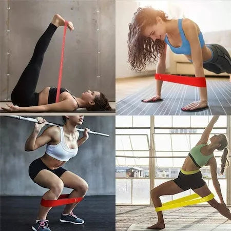 Set 5 Benzi Elastice pentru Fitness - 5 Nivele de Rezistență