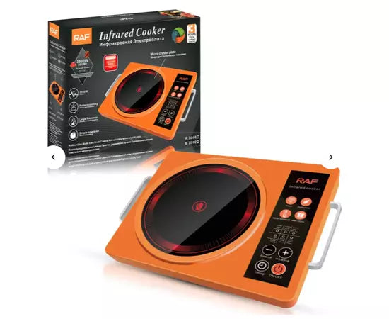 Plită Electrică RAF 8046O cu Control Tactil, Plită de Gătit cu Încălzire Radiantă Infraroșu, 3500W