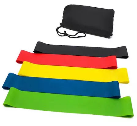 Set 5 Benzi Elastice pentru Fitness - 5 Nivele de Rezistență