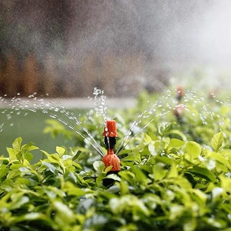 Sistem de Irigare cu Furtun Distribuitor și Duze Reglabile pentru Grădină, Seră, Patio și Gazon