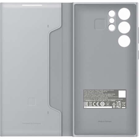 Husa Samsung Smart LED View Cover pentru Galaxy S22 Ultra - Gri Deschis
