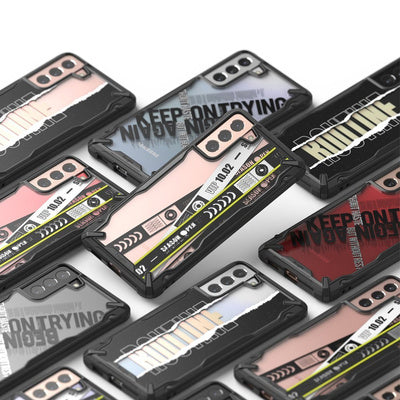 Husa Ringke Fusion X pentru Samsung Galaxy S21+ 5G (S21 Plus 5G) - Negru (Cross)